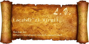 Laczházi Virgil névjegykártya